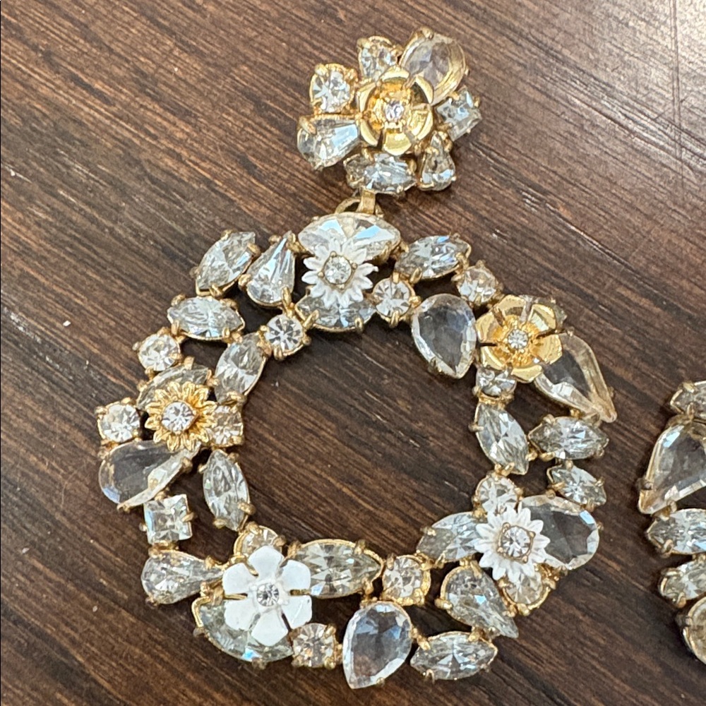 J. Crew Gold and Silver Crystal Earrings - Picture 2 of 8